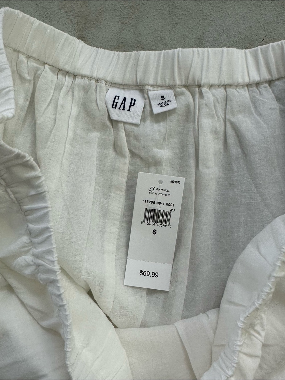 GAP Factory White Eyelet-Trim Midi Skirt with Scalloped Hem - Picture 3 of 6